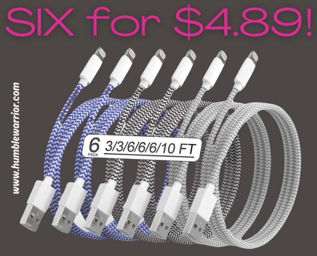 6-pack of Chargers for iPhones!